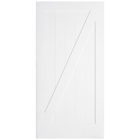 Codel Doors 36" x 84 " Primed 1-Panel Z-Bar Barn Slab Door 3070pri8401Z